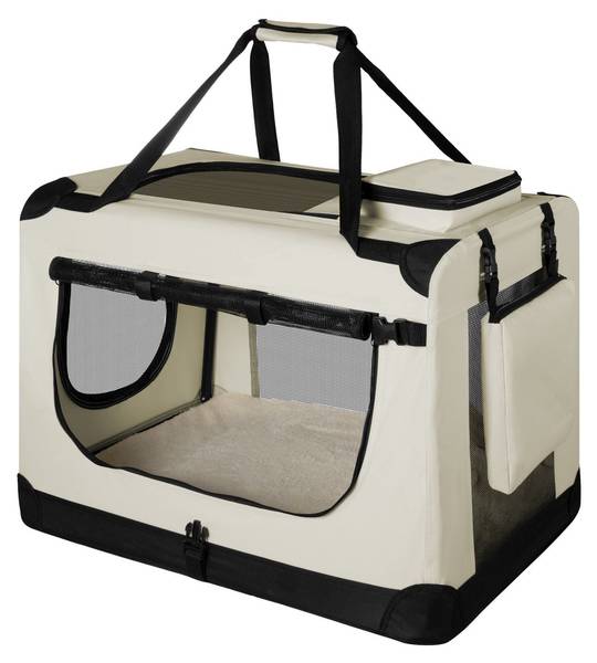 Hundetransportbox Lassie mit Trinknapf Beige - 50 x 52 x 70 cm