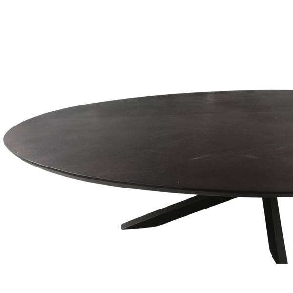 Esstisch BRANDY Schwarz - Massivholz - 210 x 76 x 100 cm