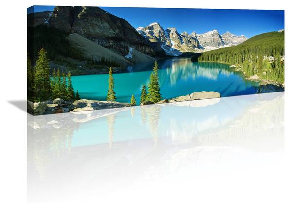 Leinwandbild Berglandschaft Panorama Textil - 120 x 40 x 2 cm