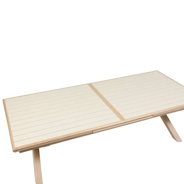 Table de jardin AXIOME Beige - Métal - 113 x 77 x 250 cm