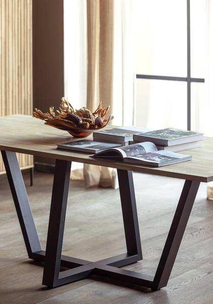 Tischbein Tablo Schwarz - Eisen - 147 x 73 x 71 cm