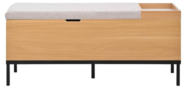 Schoenenbank NaturWoody bruin - plaatmateriaal op houtbasis - 40 x 50 x 115 cm
