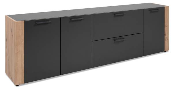 Sideboard LUMA Grau - Holzwerkstoff - 35 x 61 x 198 cm