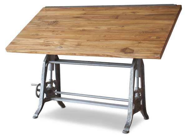 Architektentisch Architecte Braun - Holz teilmassiv - 80 x 100 x 160 cm