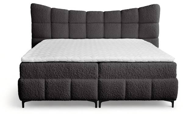 Boxspringbett NOVA Anthrazit - Breite: 218 cm
