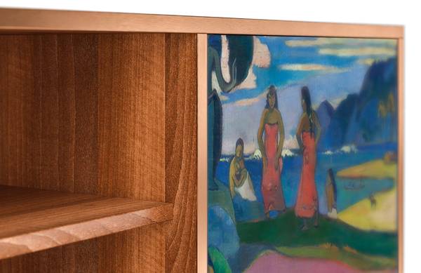 TV-Lowboard T2 Walnuss Violett - Holzwerkstoff - 170 x 69 x 48 cm