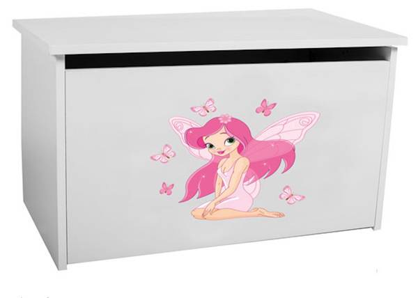 Spielzeugtruhe DARIA Fee Pink - Holzwerkstoff - 73 x 42 x 40 cm