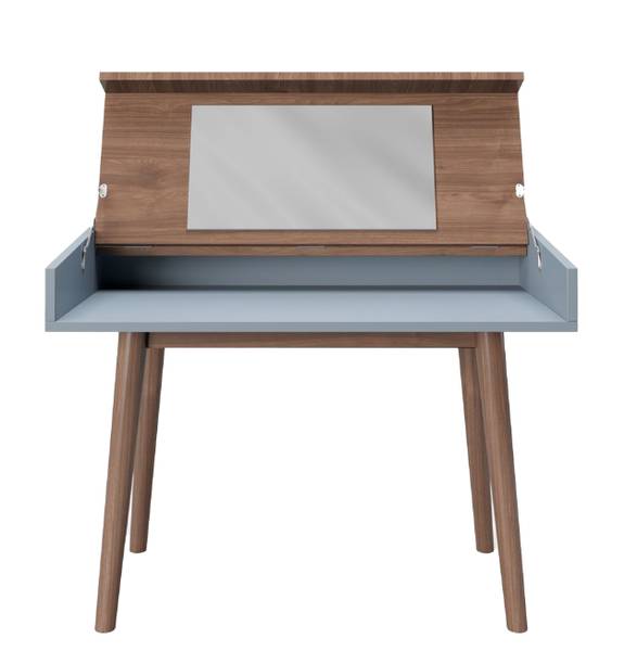 PLAYBOY Schminktisch Henriette Braun - Holzwerkstoff - 100 x 75 x 50 cm