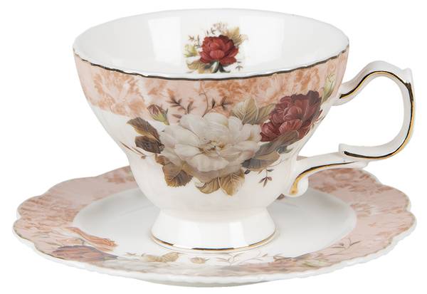 Kop en Schotel Isid&Cups wit - porselein - 15 x 7 x 15 cm