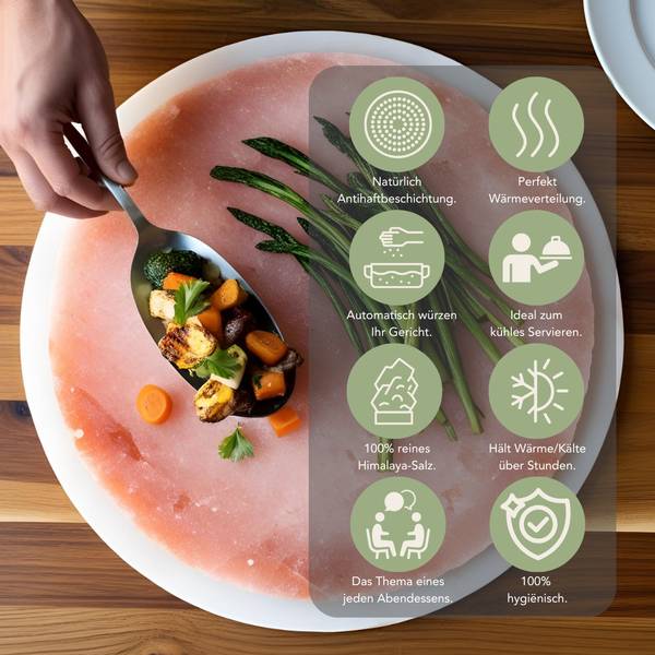 Himalaya pizzasteen XL oranje - 30 x 5 x 30 cm