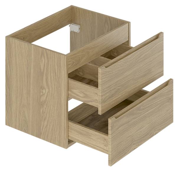 Doppelwaschtisch Viggo Braun - Holzwerkstoff - 121 x 53 x 47 cm
