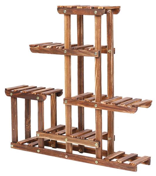 Support de fleurs XJJ366 Marron - Fibres naturelles - 11 x 61 x 60 cm