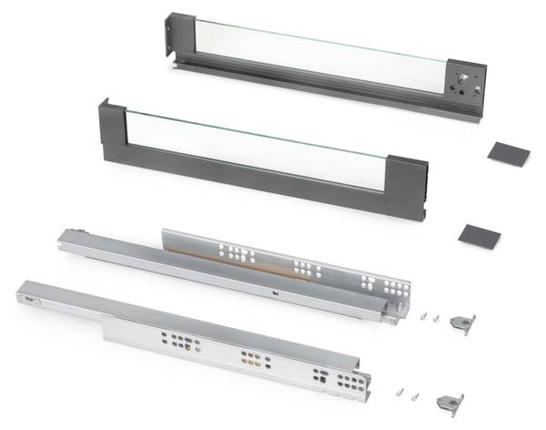 Schublade Vertex 3130035 Grau - Metall - 17 x 6 x 48 cm