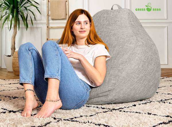 Indoor Sitzsack "Home Linen" - 300 Liter Hellgrau