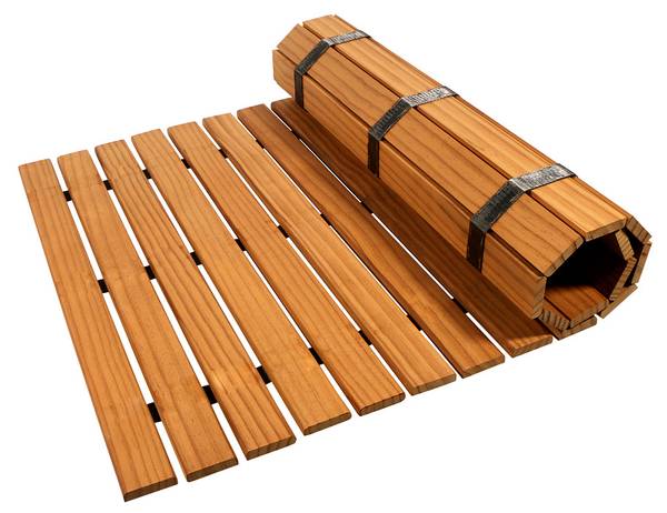 Saunamat SANYA bruin - massief hout - 60 x 2 x 100 cm