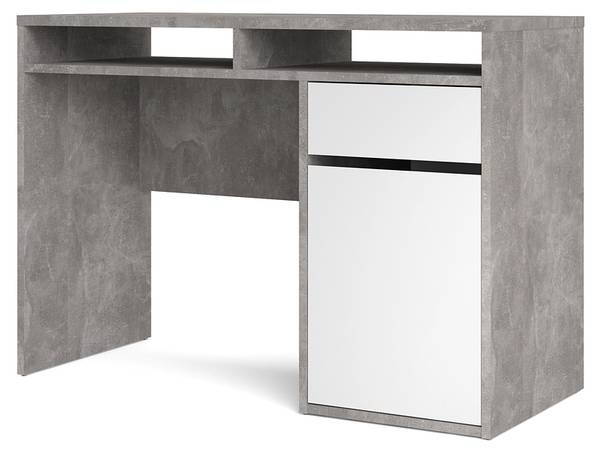 Bureau Plus wit - deels massief hout - 110 x 77 x 48 cm