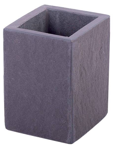 Zahnputzbecher Slate Cubic Grau - Stein - 8 x 10 x 8 cm