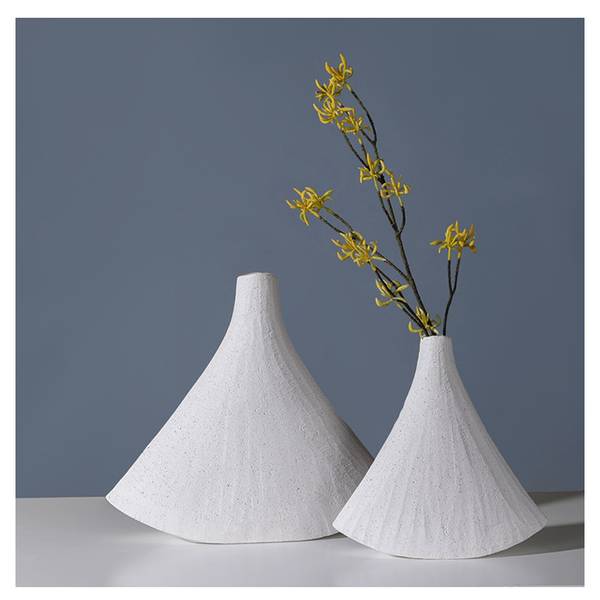 Vase Hills Beige - Keramik - 10 x 27 x 31 cm