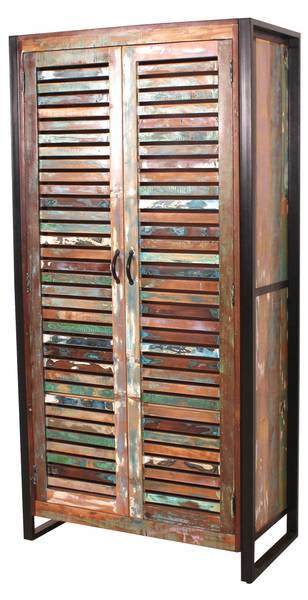 FIUME Garderobenschrank Albin Stahl - 90 x 180 x 45 cm