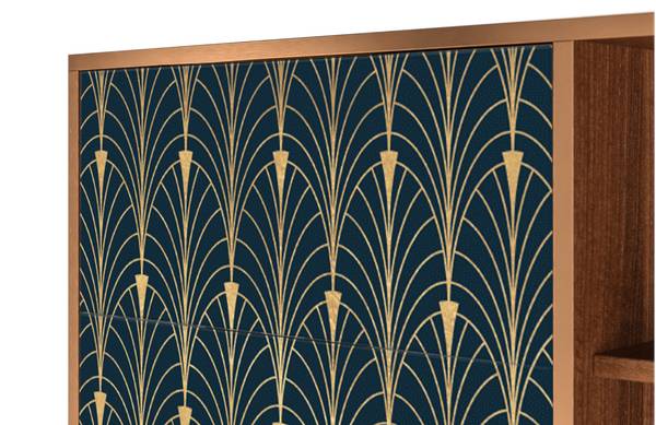Sideboard BS2 Walnuss Schwarz - Holzwerkstoff - 125 x 98 x 48 cm
