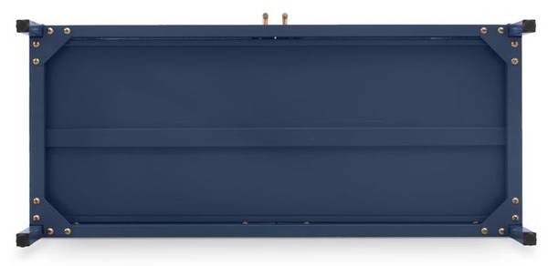 Nischenregal LUKA Blau - Stahl - 35 x 90 x 80 cm
