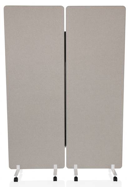 Trennwand FLEXMIUT 1 Grau - Polyester - Aluminium - 60 x 177 x 35 cm