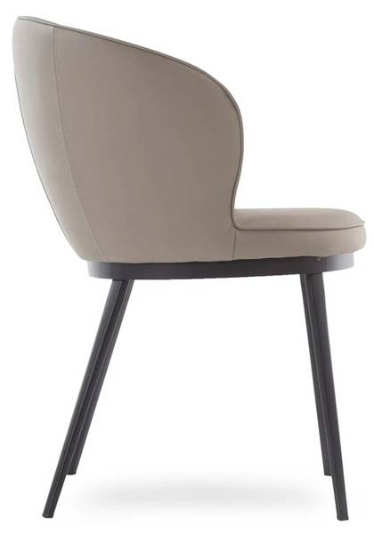 Eetkamerstoel Gain grijs - echt leer - 61 x 82 x 60 cm