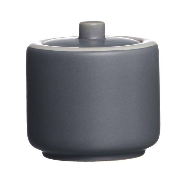 Zuckerdose Jasper Grau