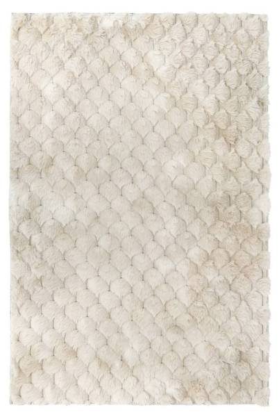Kunstfellteppich ADRIEL Beige - Textil - 60 x 90 cm