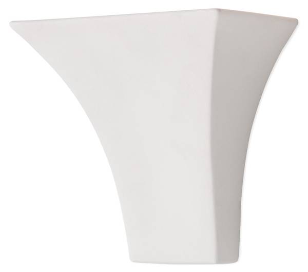 Wandleuchte BATON Weiß - Keramik - 18 x 17 x 9 cm