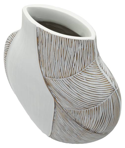 Vase Ho Chi Minh Weiß - Harz - 14 x 38 x 35 cm
