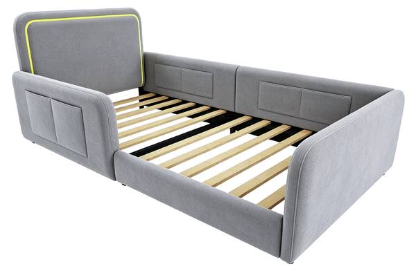 Gepolstertes Bett Triton Ⅰ Grau