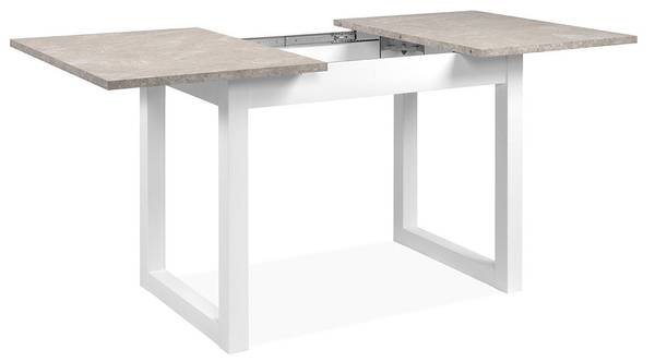 Ausziehbarer HOUSTON Weiß - Holzwerkstoff - 80 x 75 x 160 cm