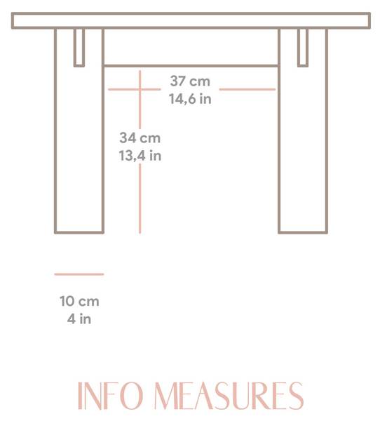Bank kleine Begur Lackiert Braun - Kiefer - 75 x 46 x 35 cm