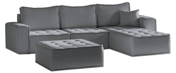 Ecksofa Modulsofa SANDE Anthrazit - Ecke davorstehend rechts