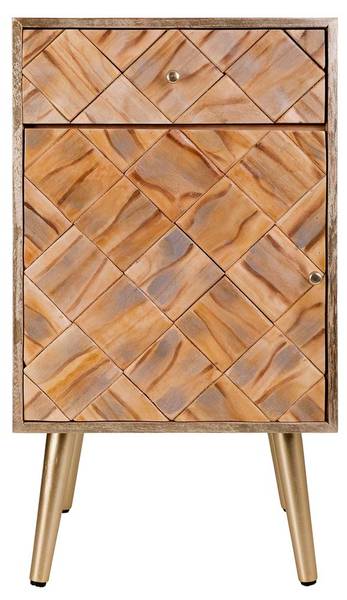 Nachttisch Masaya Braun - Massivholz - 40 x 71 x 35 cm