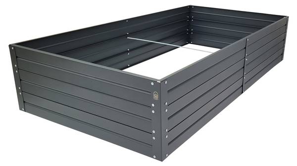 Pflanzenbak KLASIKA GARDEN Grau - Metall - 75 x 30 x 150 cm