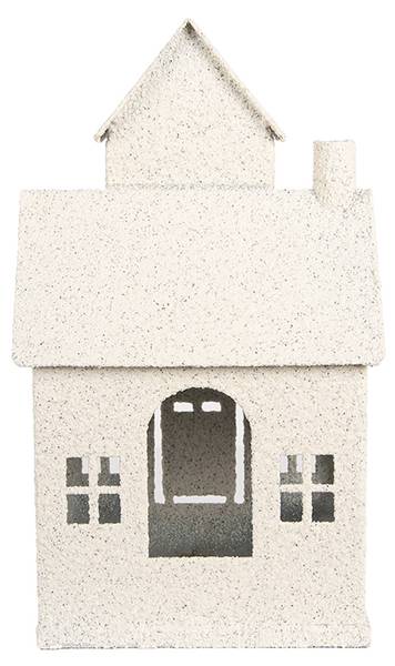 Dekorationsfigur Haus Xmas&Oshe Beige - Metall - 14 x 31 x 18 cm
