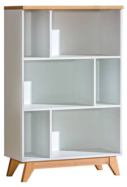 Buecherregal SEVEN Braun - Holzwerkstoff - 80 x 128 x 40 cm