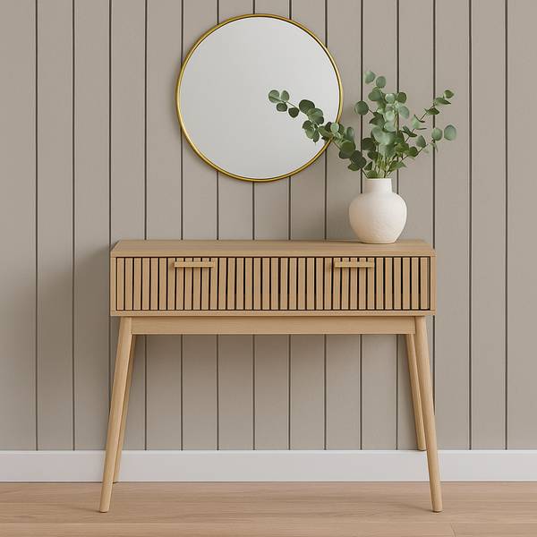 Beistelltisch mit Schubladen Klaus Braun - Holzwerkstoff - 35 x 80 x 100 cm