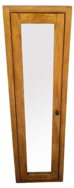 Palo Colonne à suspendre avec miroir e Marron - Bois massif - 25 x 140 x 25 cm