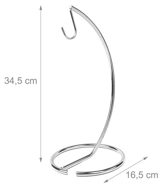 Silberner Bananenhalter Metall Silber - Eisen - 17 x 35 x 17 cm