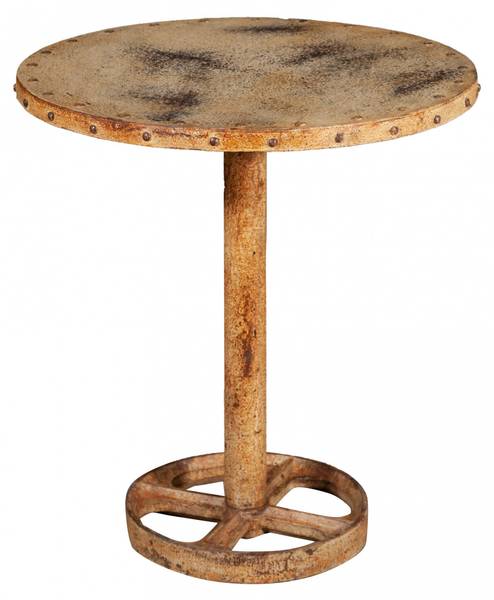 Table de jardin ronde MOMENTS Blanc - Fer - 61 x 67 x 61 cm