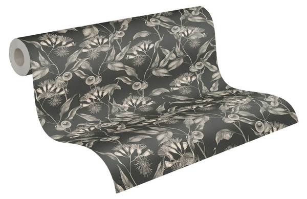 Vliestapete 394302-GU Schwarz - Fleece - 53 x 1005 x 1 cm
