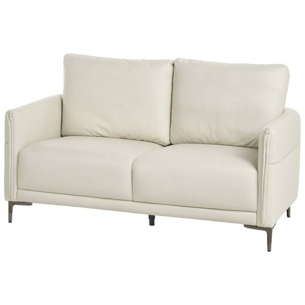 2-Sitzer Sofa CILENS Beige - Silber - Textil - 152 x 93 x 83 cm