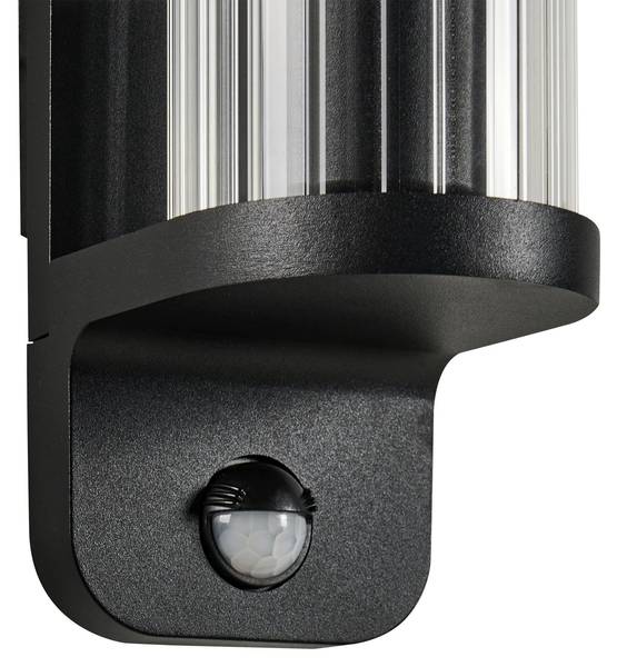 Tuin wandlamp MOSSAT zwart - metaal - 8 x 28 x 12 cm