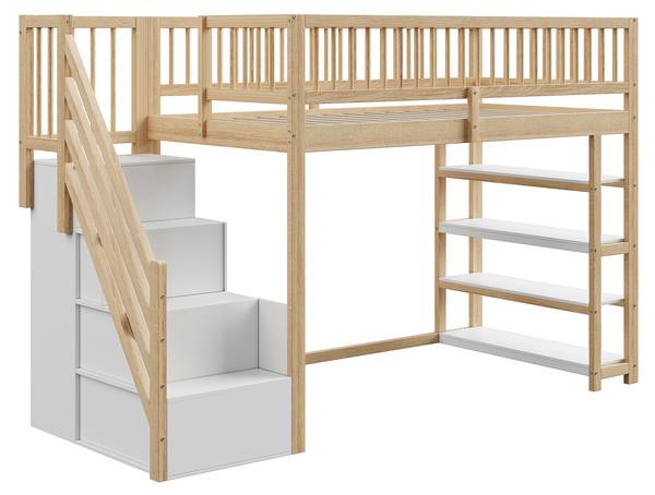 Hoogslaper NaturZoom Ⅰ bruin - grenenhout - 96 x 169 x 254 cm