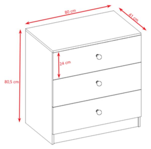 Kommode Babydreams Kleiner Dino Rosé