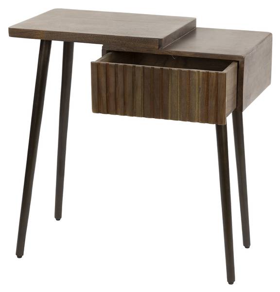 Nachttisch CARVE Braun - Holzwerkstoff - 60 x 61 x 30 cm