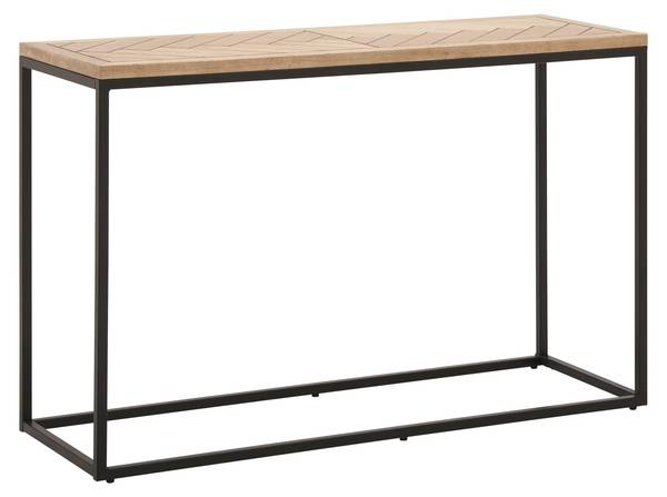 Konsolentisch CATALINA Braun - Holzwerkstoff - Metall - Holz teilmassiv - 120 x 40 x 76 cm